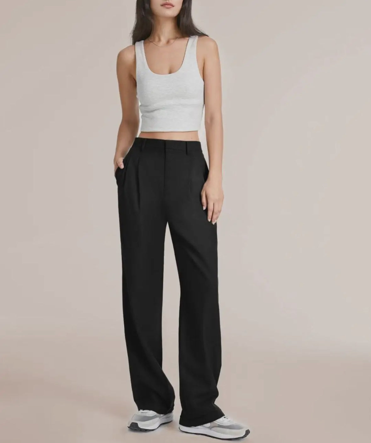 Delancey Women High-Waisted Khaki Trousers