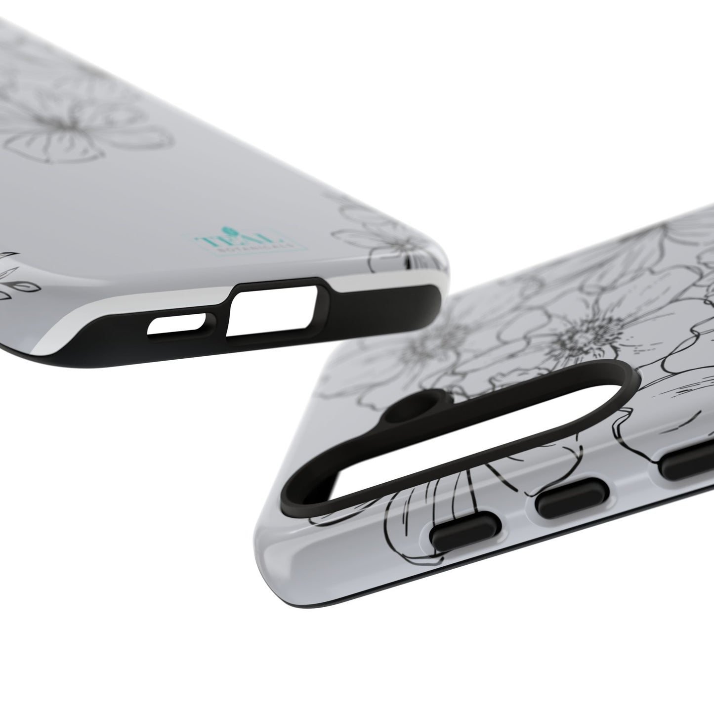 Flowers in Monochrome Phone Case Pink for Iphone and Android