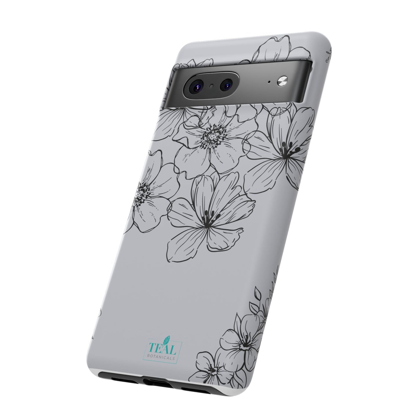 Flowers in Monochrome Phone Case Pink for Iphone and Android