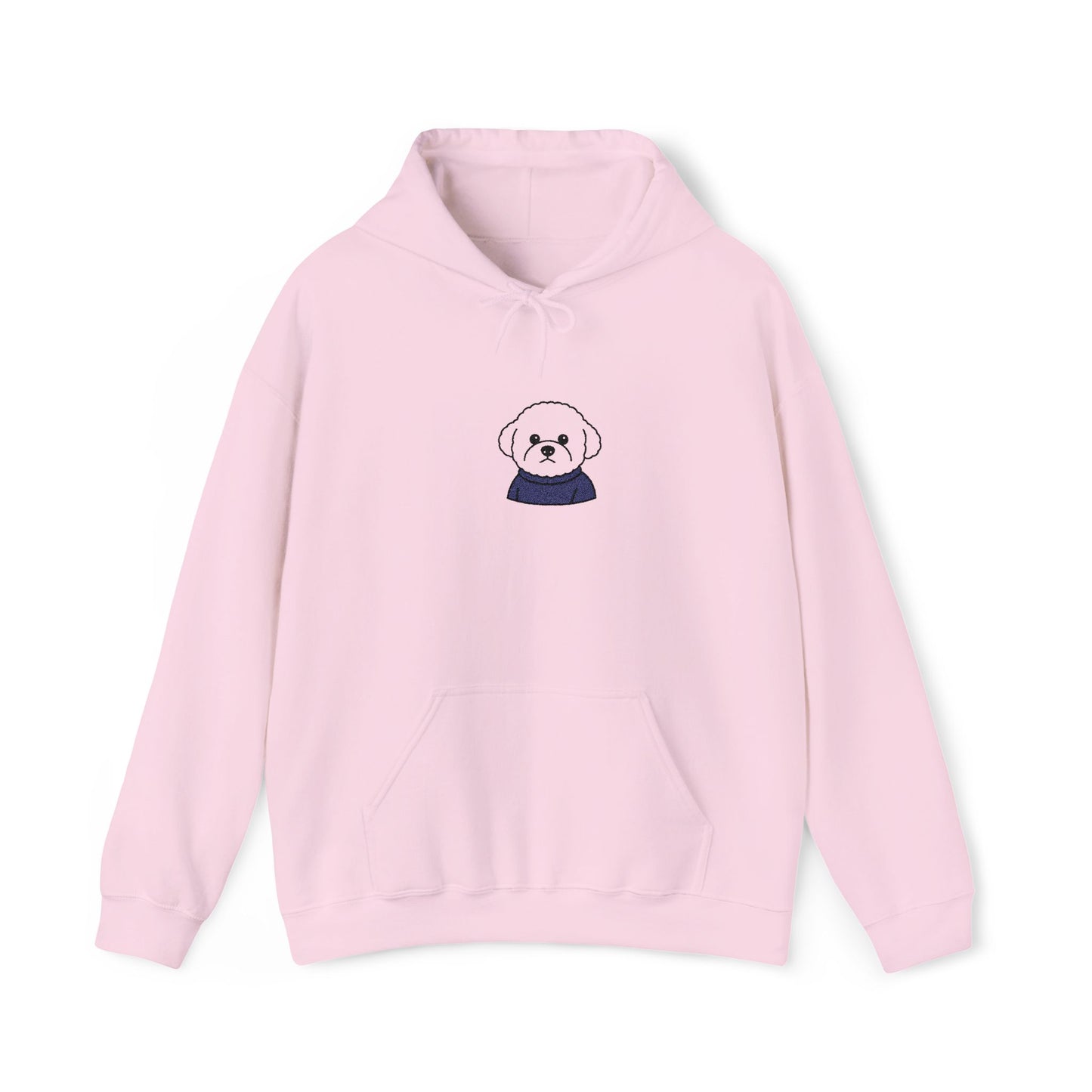 Dog Design Embroidery Hooded Sweatshirt