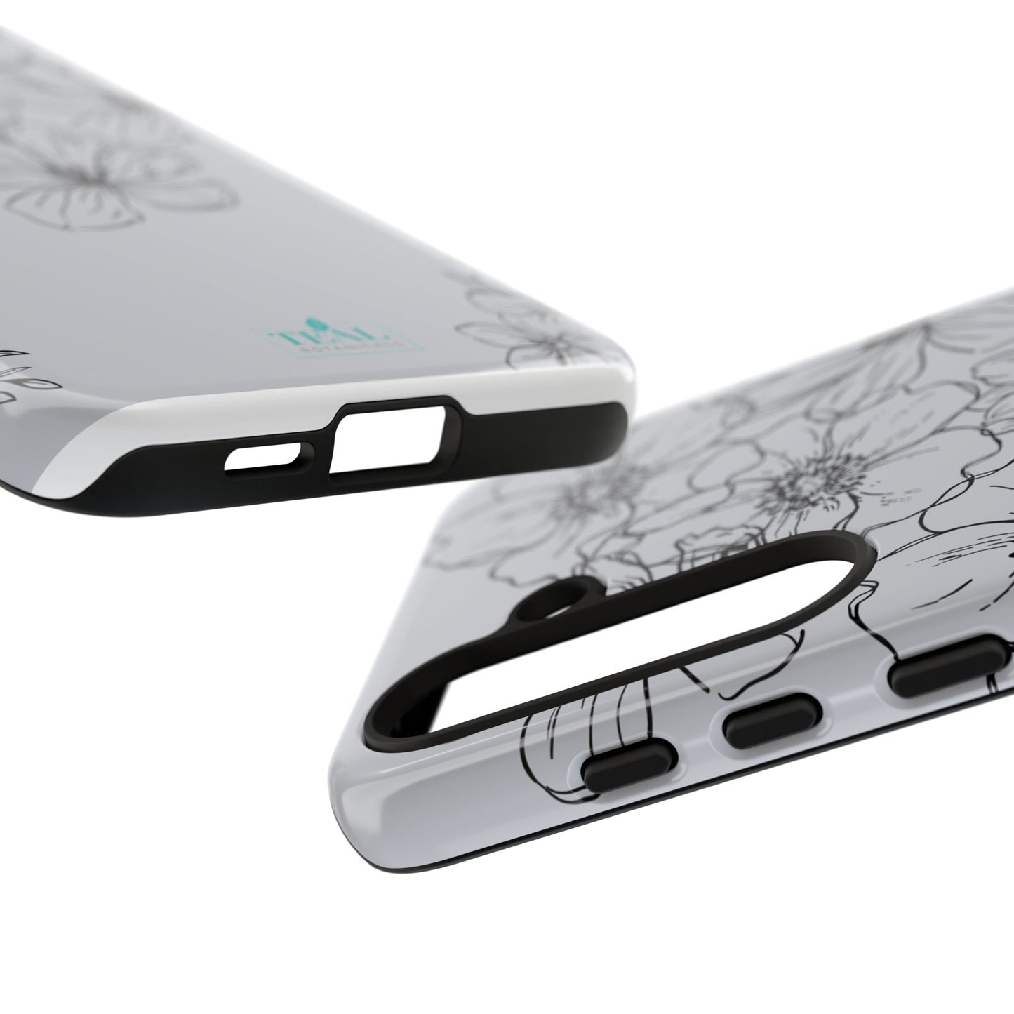 Flowers in Monochrome Phone Case Pink for Iphone and Android