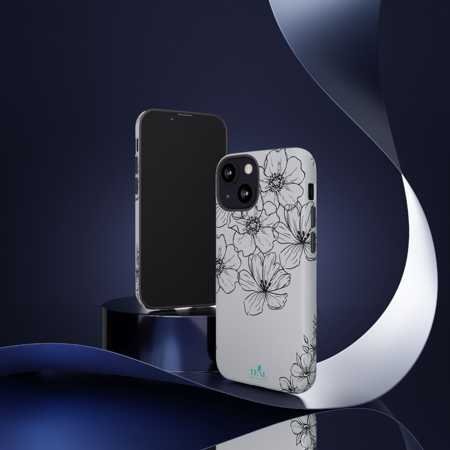 Flowers in Monochrome Phone Case Pink for Iphone and Android