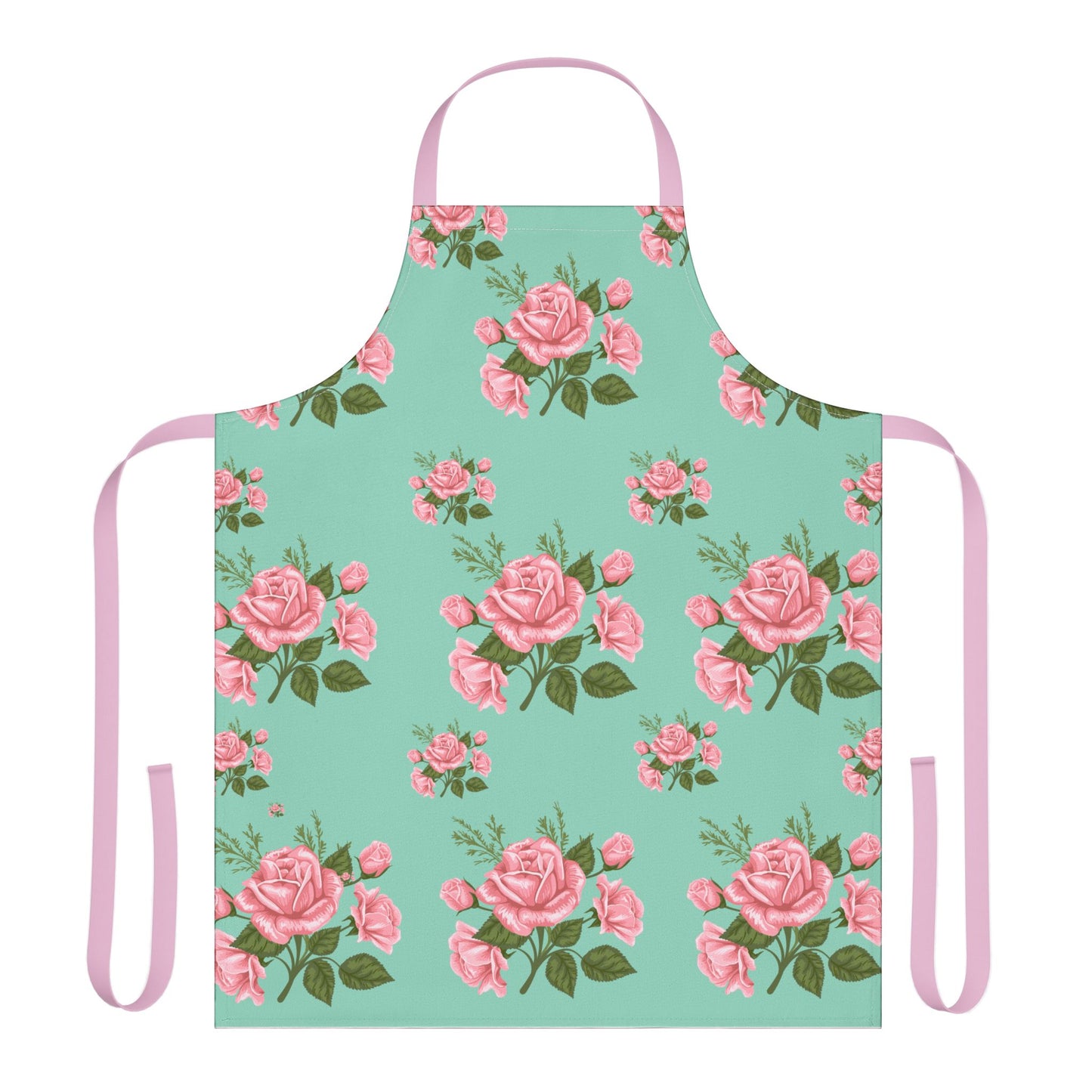 Apron with Pink Roses Design