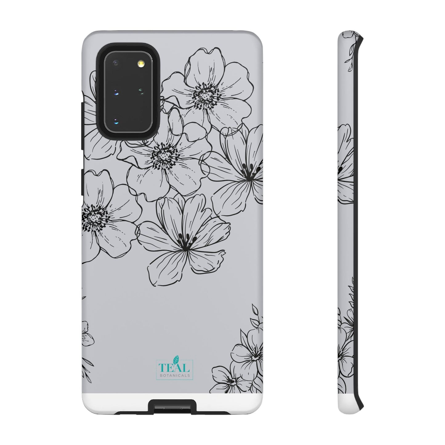 Flowers in Monochrome Phone Case Pink for Iphone and Android