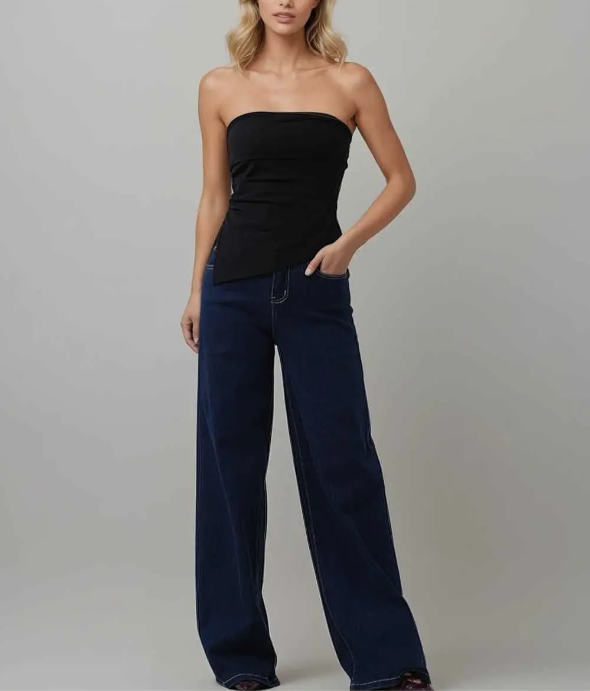 Madison Women’s Ruched Stretch Tube Top
