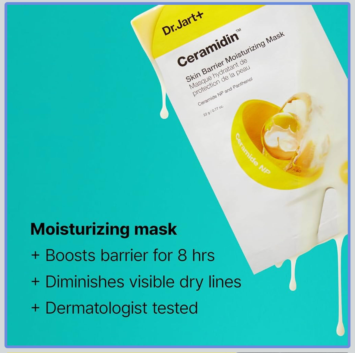 Dr.Jart+ Ceramidin Skin Barrier Moisturizing Korean Face Mask Sheet Mask Korean Skin Care 1 piece