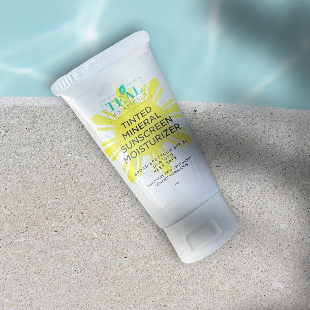 Tinted Mineral Sunscreen Moisturizer SPF 30 UVA UVB Reef Safe Lightweight Fragrance Free