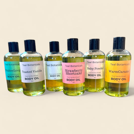 Gourmand Body Oil with Pure Vanilla-Infused Moisturizing Ingredients