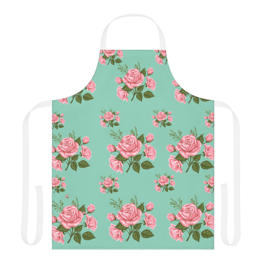 Apron with Pink Roses Design