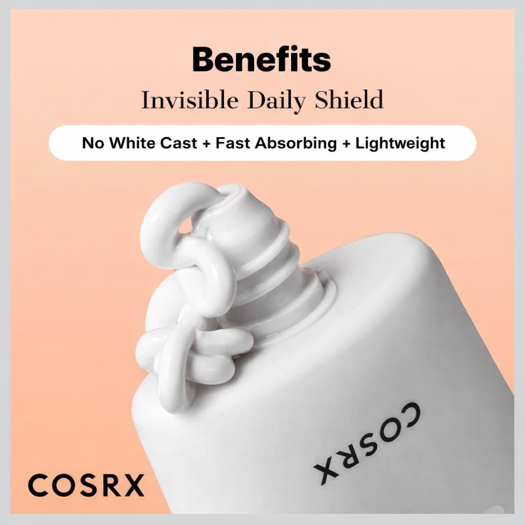 COSRX Vitamin E Vitalizing Face Sunscreen SPF 50, No White Cast, Moisturizer, Lightweight under Makeup, Travel Essentials, Korean Skincare, Korean Sunscreen for Face