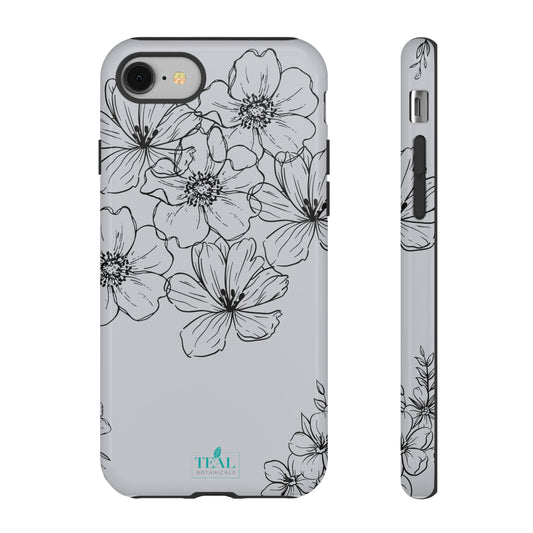 Flowers in Monochrome Phone Case Pink for Iphone and Android